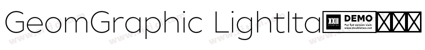 GeomGraphic LightIta字体转换